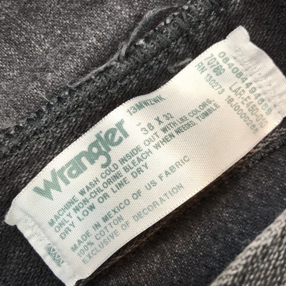 Wrangler Black Patch Cowboy Cut Jeans 13MWZ - Picture 5 of 9